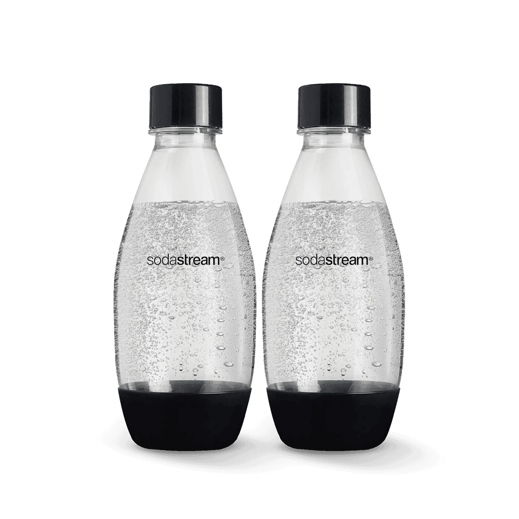 SodaStream 0.5L Slim Dishwasher Safe Bottles Twin Pack Black