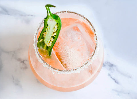 Smoky Pink Grapefruit Jalapeño Margarita
