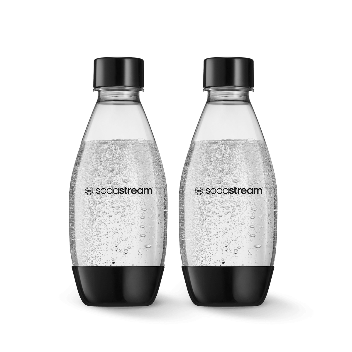 SodaStream 0.5L Slim Dishwasher Safe Bottles Twin Pack Black