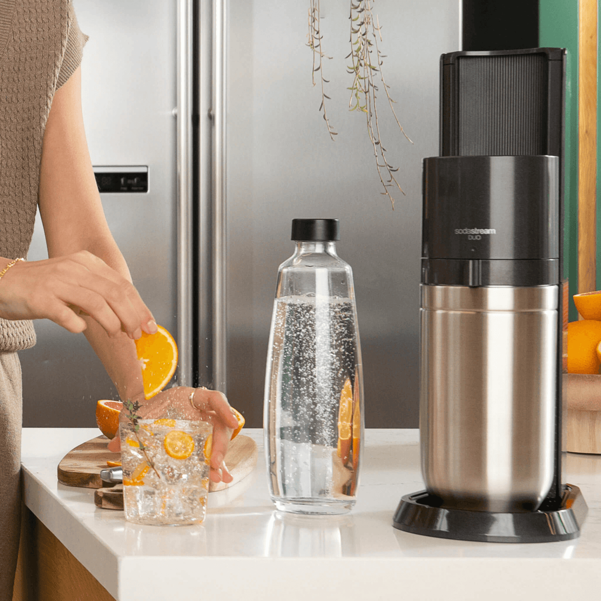 SodaStream DUO Sparkling Water Maker With Glass Bottles SodaStream DUO Sparkling Water Maker With Glass Bottles