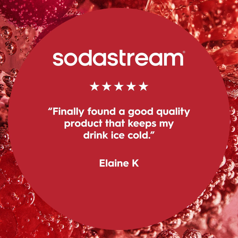 Sodastream Fizz & Go™ Insulated Stainless Steel Sparkling Water Bottle Storm Blue 0.9L