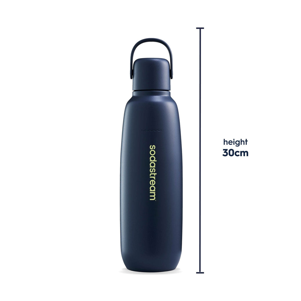 Sodastream Fizz & Go™ Insulated Stainless Steel Sparkling Water Bottle Storm Blue 0.9L
