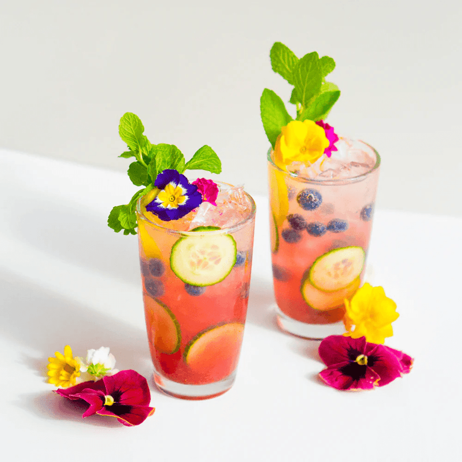 sparkling blueberry mojito