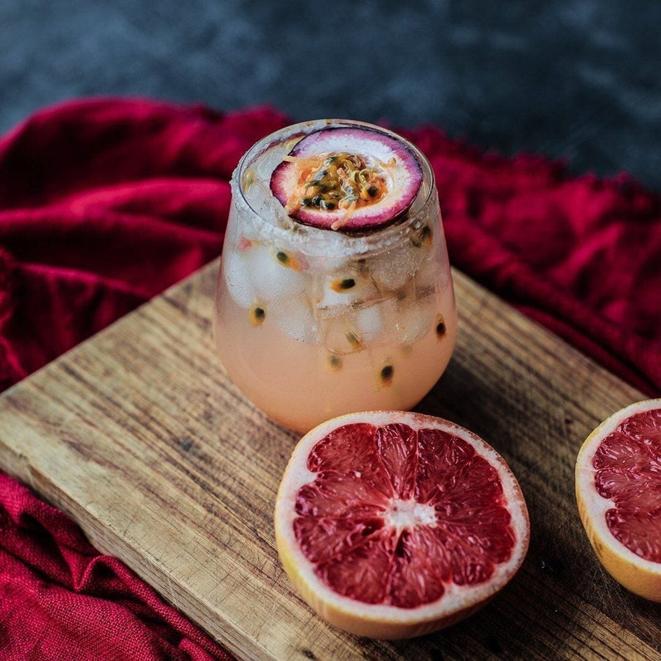 passion fruit mezcal paloma