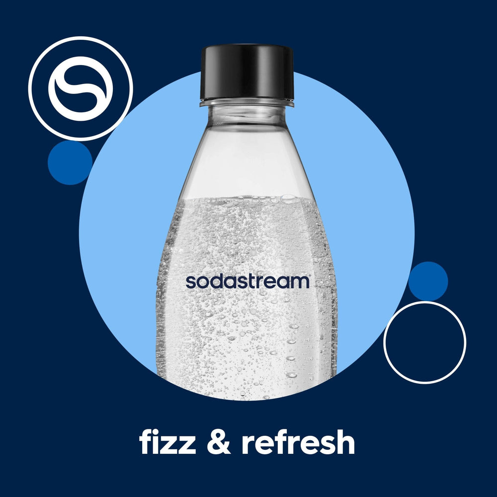 Sodastream Twin Pack Sparkling Water Bottle Black 0.5L