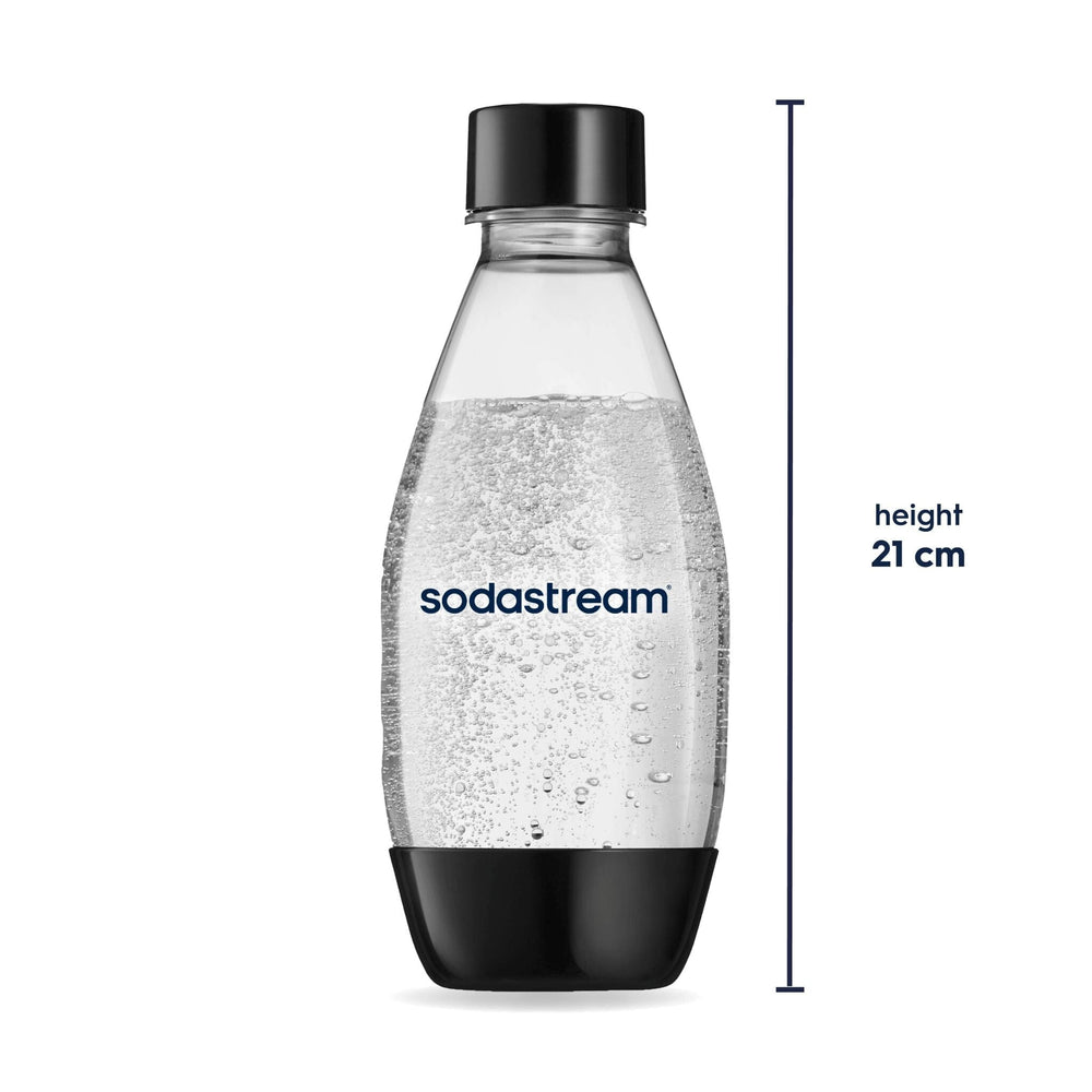 Sodastream Twin Pack Sparkling Water Bottle Black 0.5L