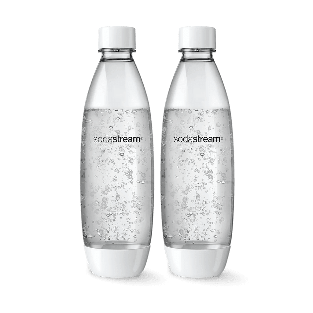 SodaStream 1l Dishwasher Safe Fuse Twin Pack Bottles - White sodastream