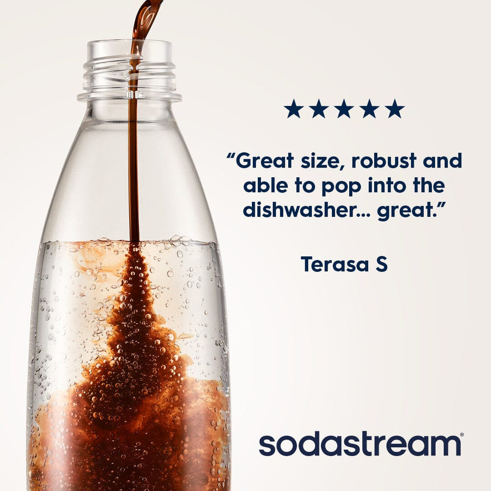 Sodastream Slim Sparkling Water Bottle Twin Pack White 1L