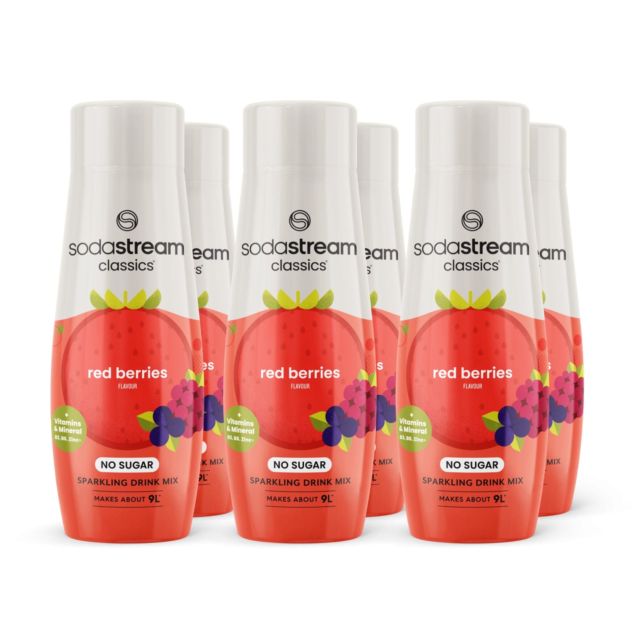 SodaStream Classics Red Berries 6 Pack - no sugar