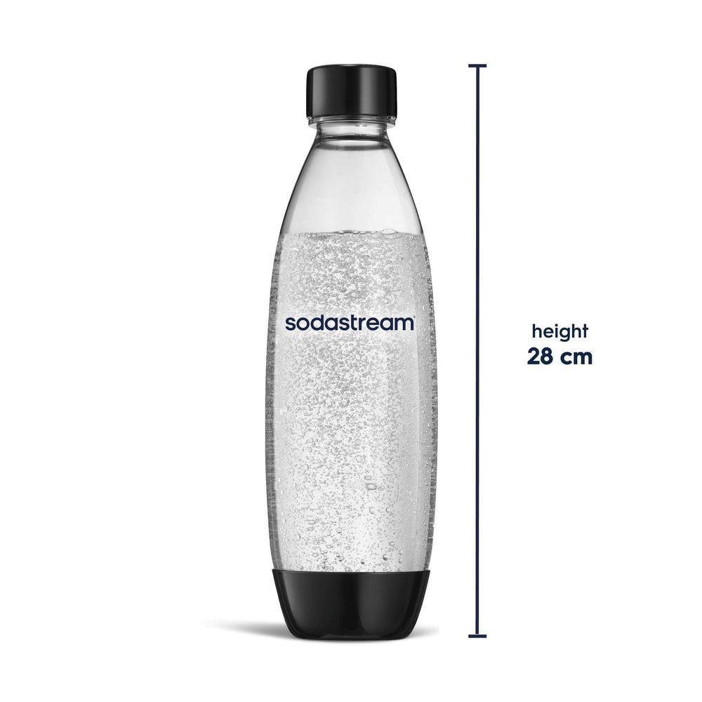 TWINPACK - 1L Slim Dishwasher Safe Bottles (Black)