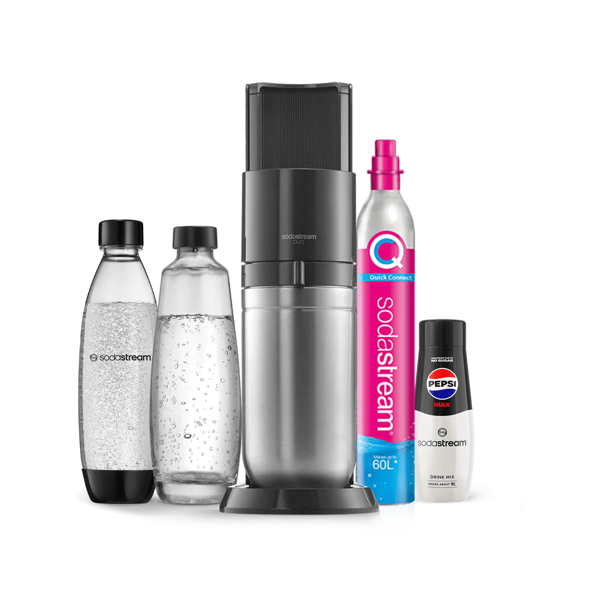 DUO (Glass & Plastic Bottles) sodastream