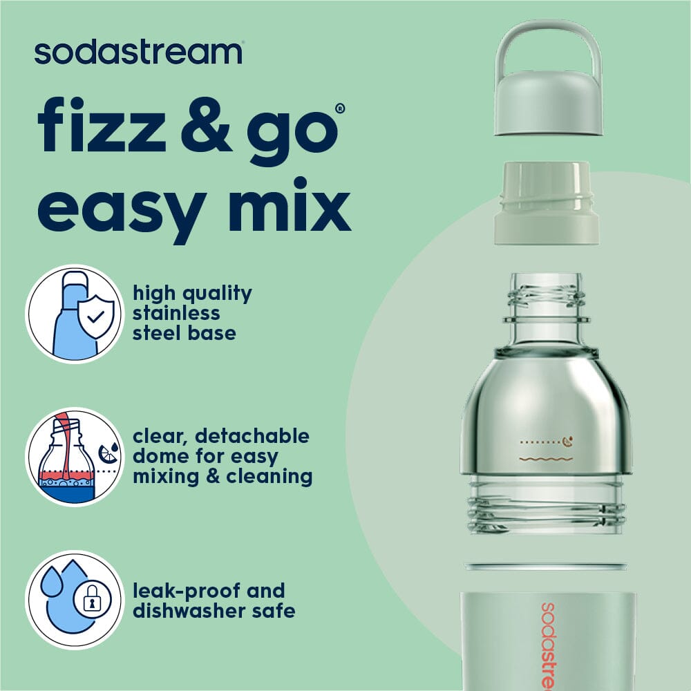 Sodastream Fizz & Go® Easy Mix Sparkling Water Bottle Mint 710 ml