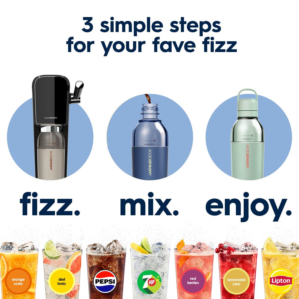 Sodastream Fizz & Go® Easy Mix Sparkling Water Bottle Storm Blue 710 ml