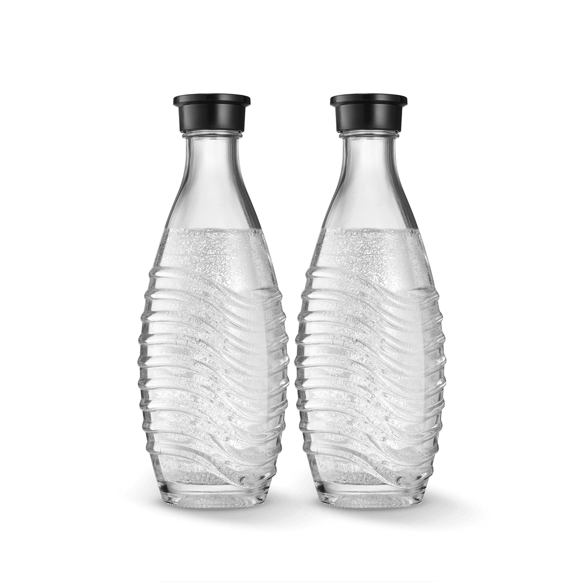 Crystal Glass Screw Carafe Twin Pack Bottles (fits Crystal only