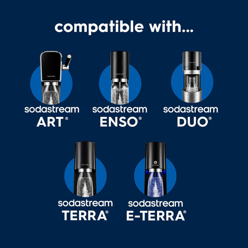 Sodastream Fizz & Go™ Insulated Stainless Steel Sparkling Water Bottle Storm Blue 0.9L