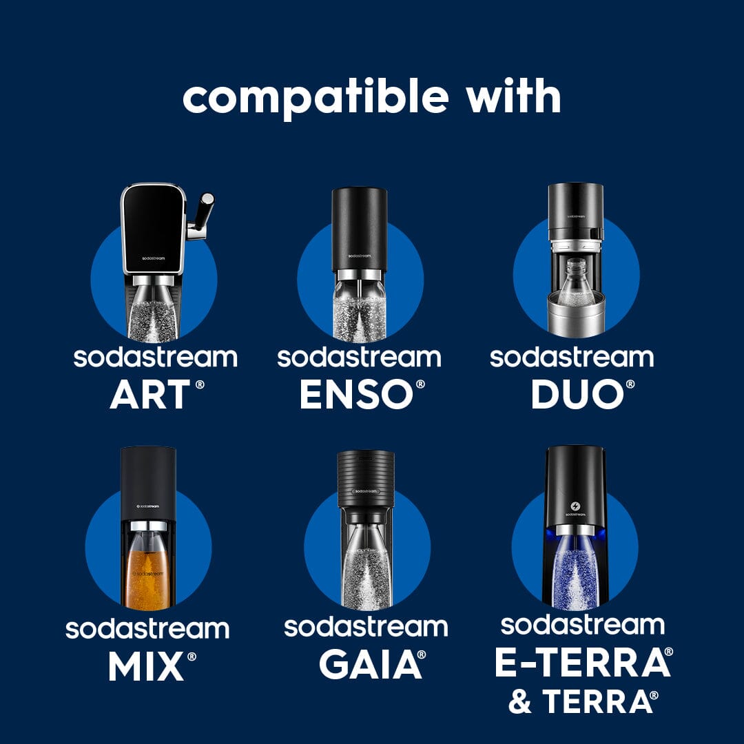 SodaStream 1L Black Dishwasher Safe Bottles (Fits Spirit, One