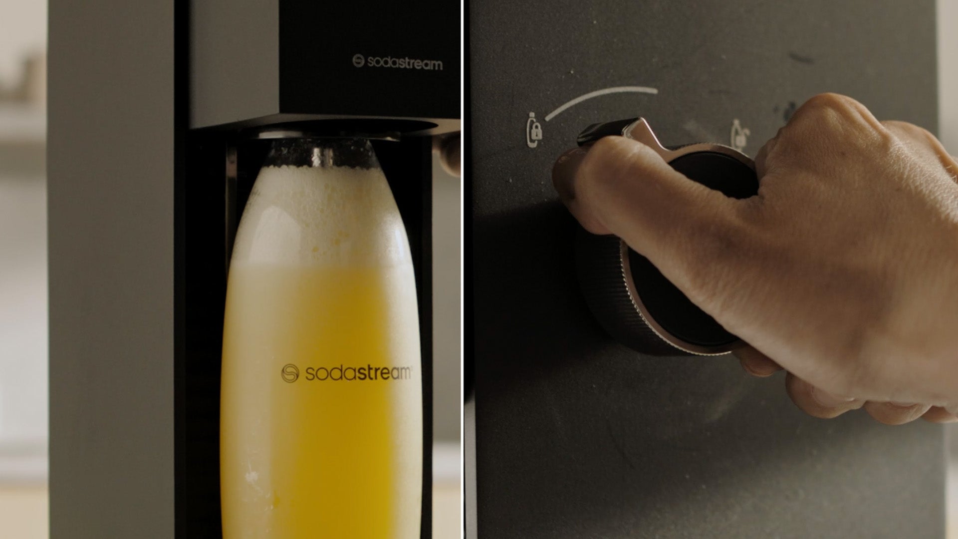 Release Dial-Turn gradually to control the foam rising in the bottle