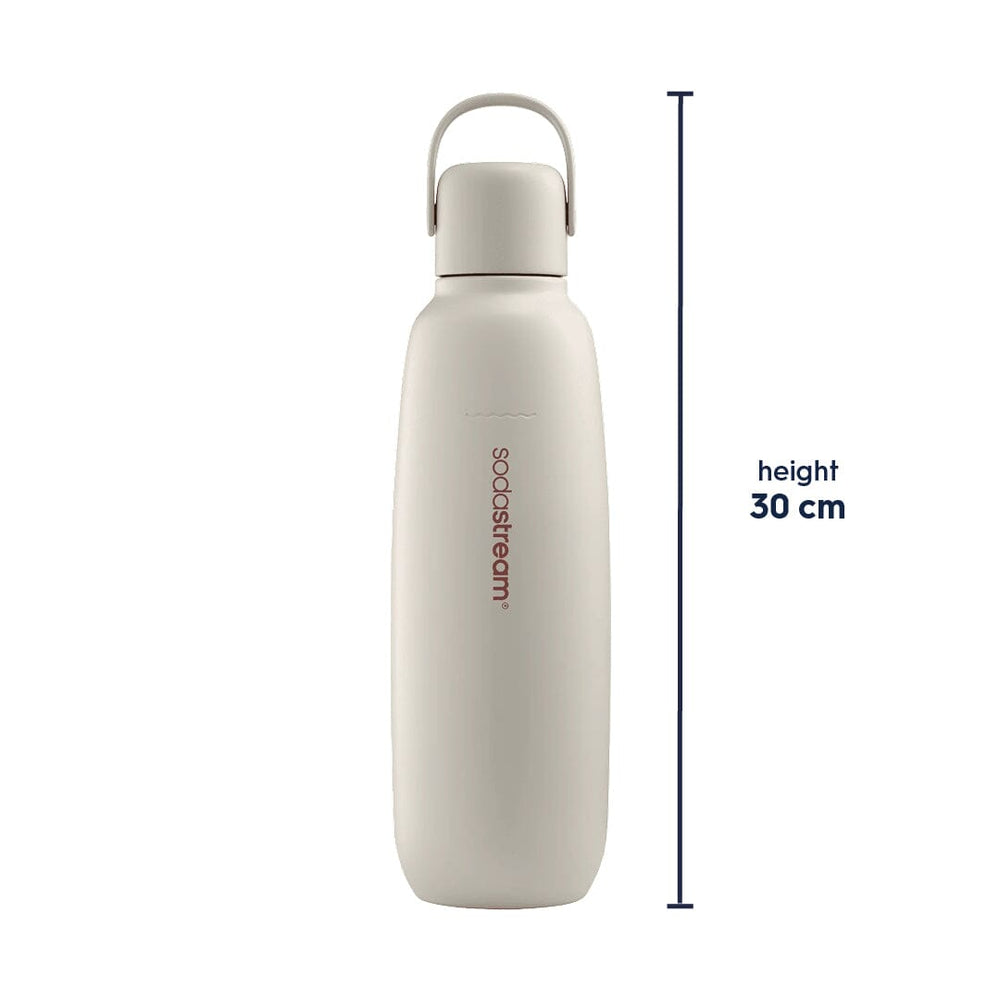 Sodastream Fizz & Go™ Insulated Stainless Steel Sparkling Water Bottle Sand 0.9L