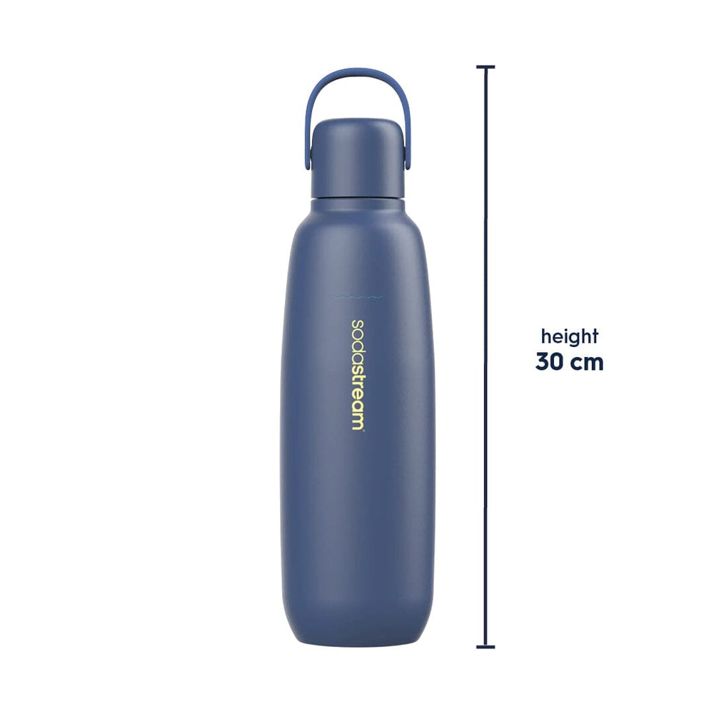 Sodastream Fizz & Go™ Insulated Stainless Steel Sparkling Water Bottle Storm Blue 0.9L