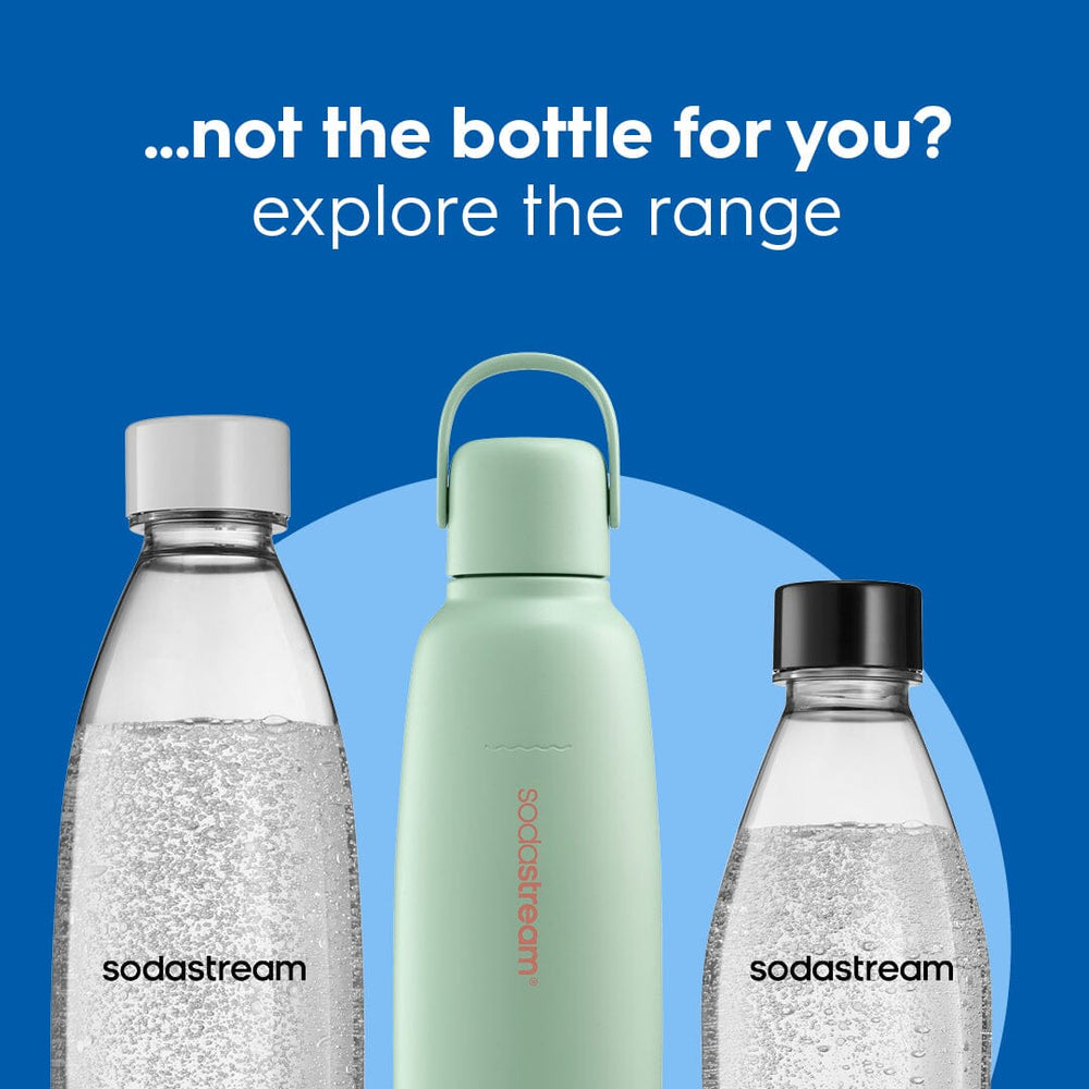 Sodastream Slim Sparkling Water Bottle Twin Pack Black 1L