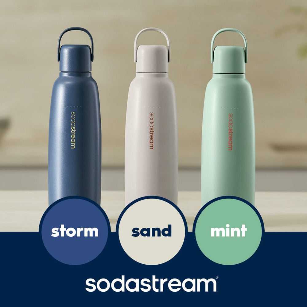 Sodastream Fizz & Go™ Insulated Stainless Steel Sparkling Water Bottle Sand 0.9L