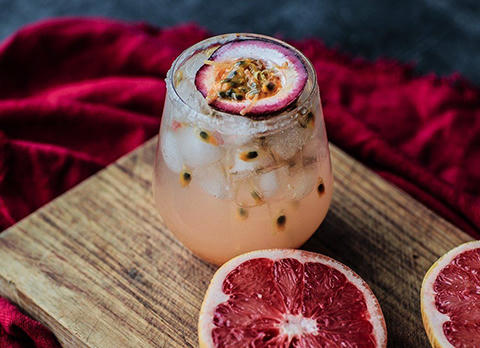 Passion Fruit Mezcal Paloma