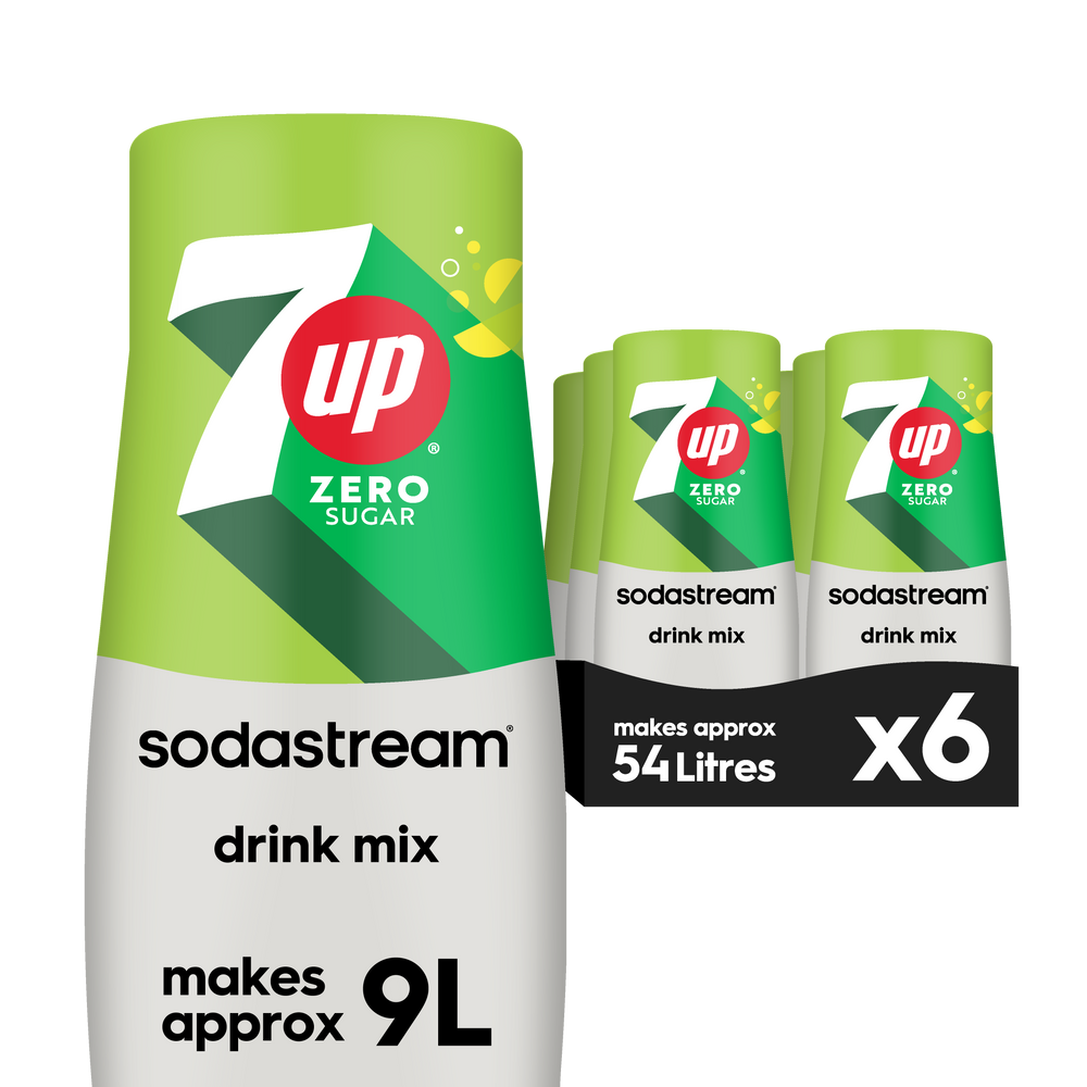 SodaStream 7UP Free Syrup Drink Mix 6 x 440ml Multipack Syrup