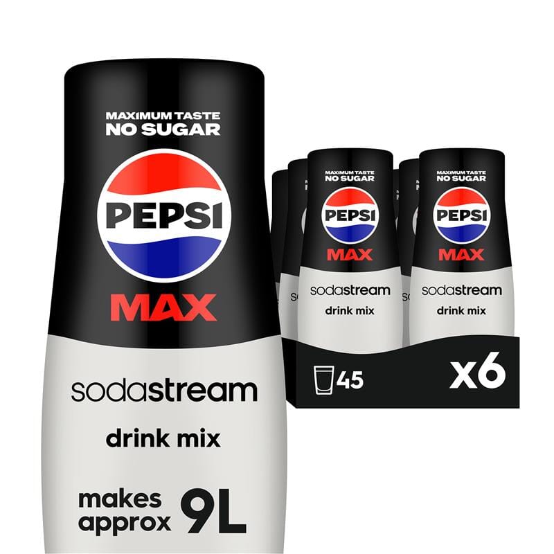 SodaStream Pepsi Max Syrup Drink Mix 6 x 440ml Multipack Syrup