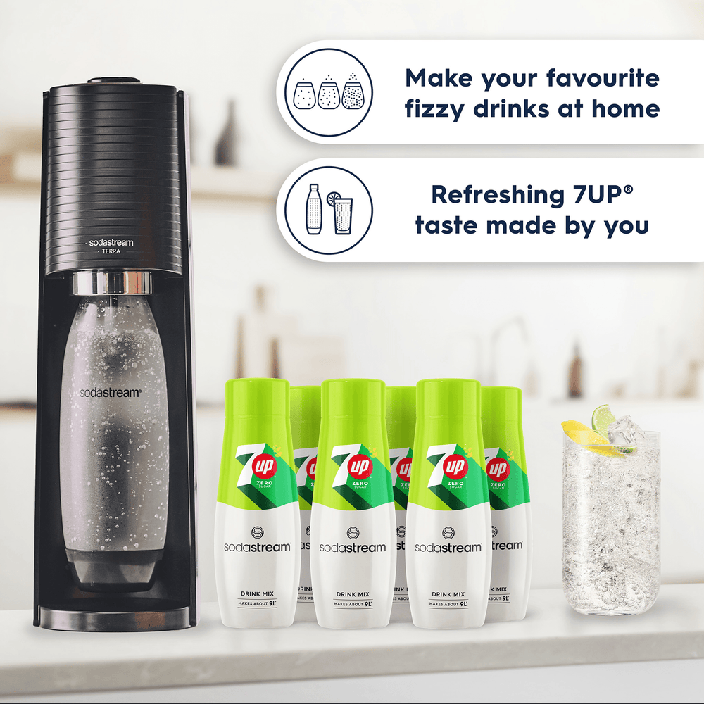 SodaStream 7UP Free Syrup Drink Mix 6 x 440ml Multipack Syrup
