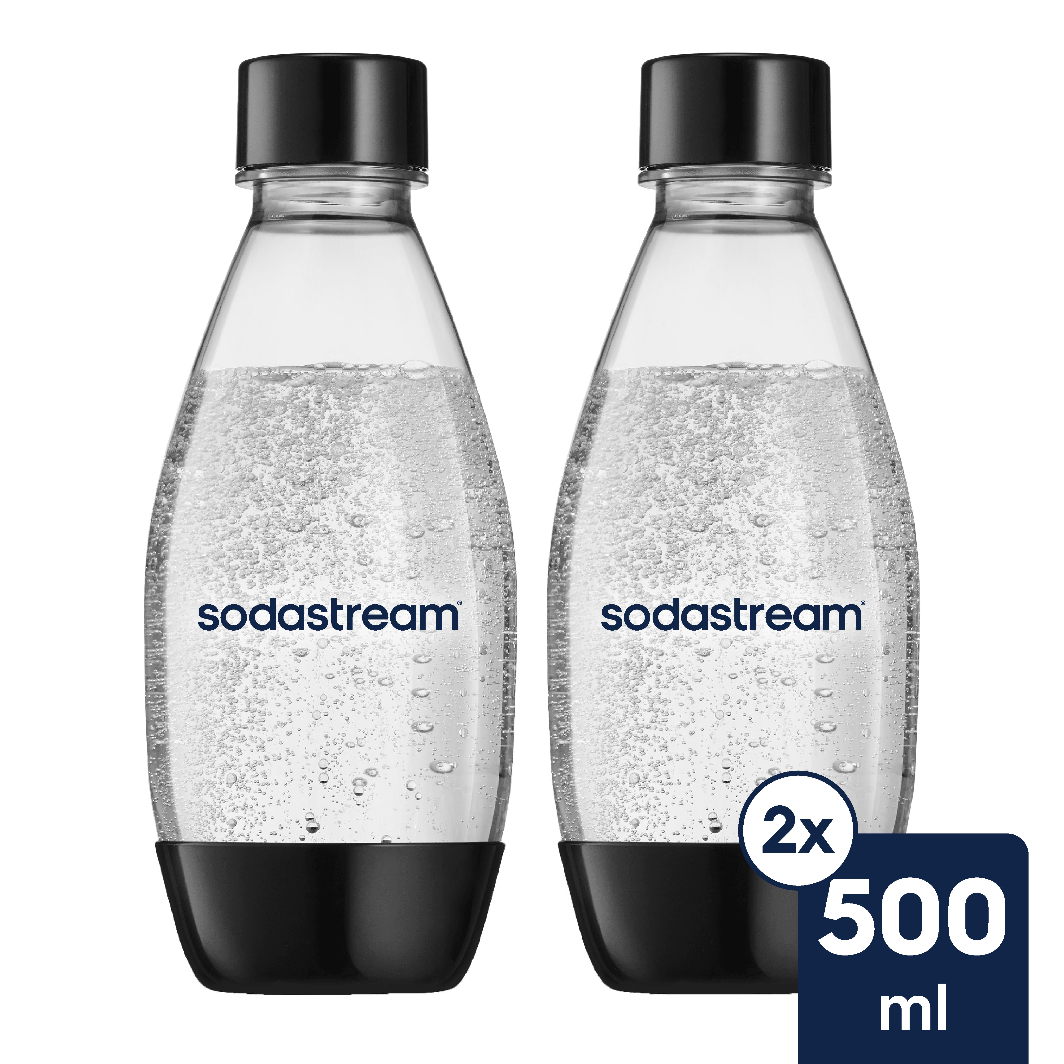 TWINPACK - 0.5L Dishwasher Safe Bottles for on the go (Fits ALL but Crystal & Duo) sodastream