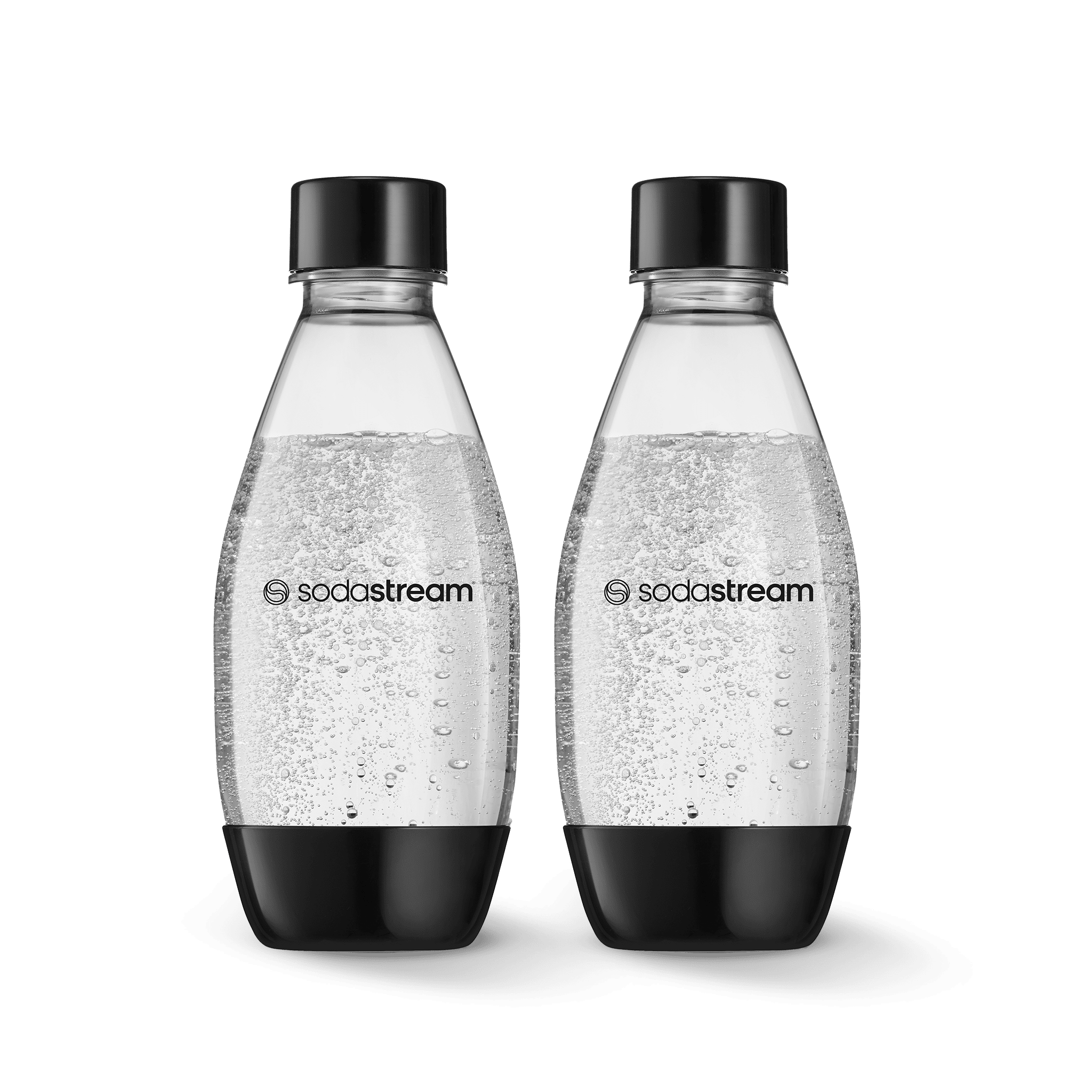 SodaStream 0.5L Slim Dishwasher Safe Bottles Twin Pack - Black (Fits ALL except Crystal & Duo)