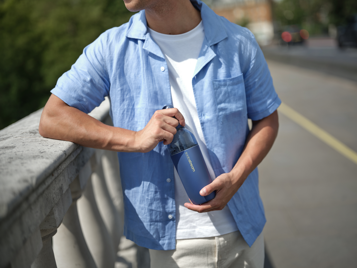 Sodastream Fizz&Go® Easy Mix Sparkling Water Bottle Storm Blue 710 ml