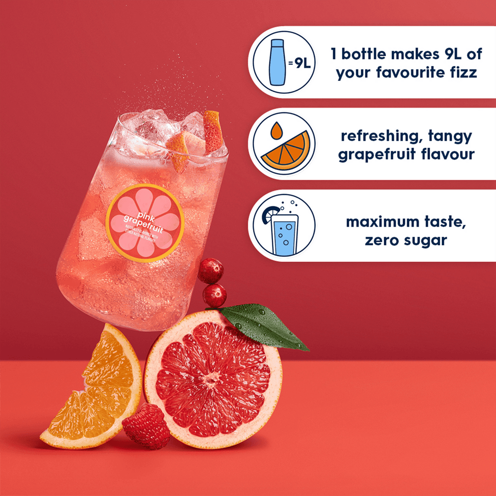 Sodastream Classics Pink Grapefruit Zero Sugar Syrup Drink Mix 440ml