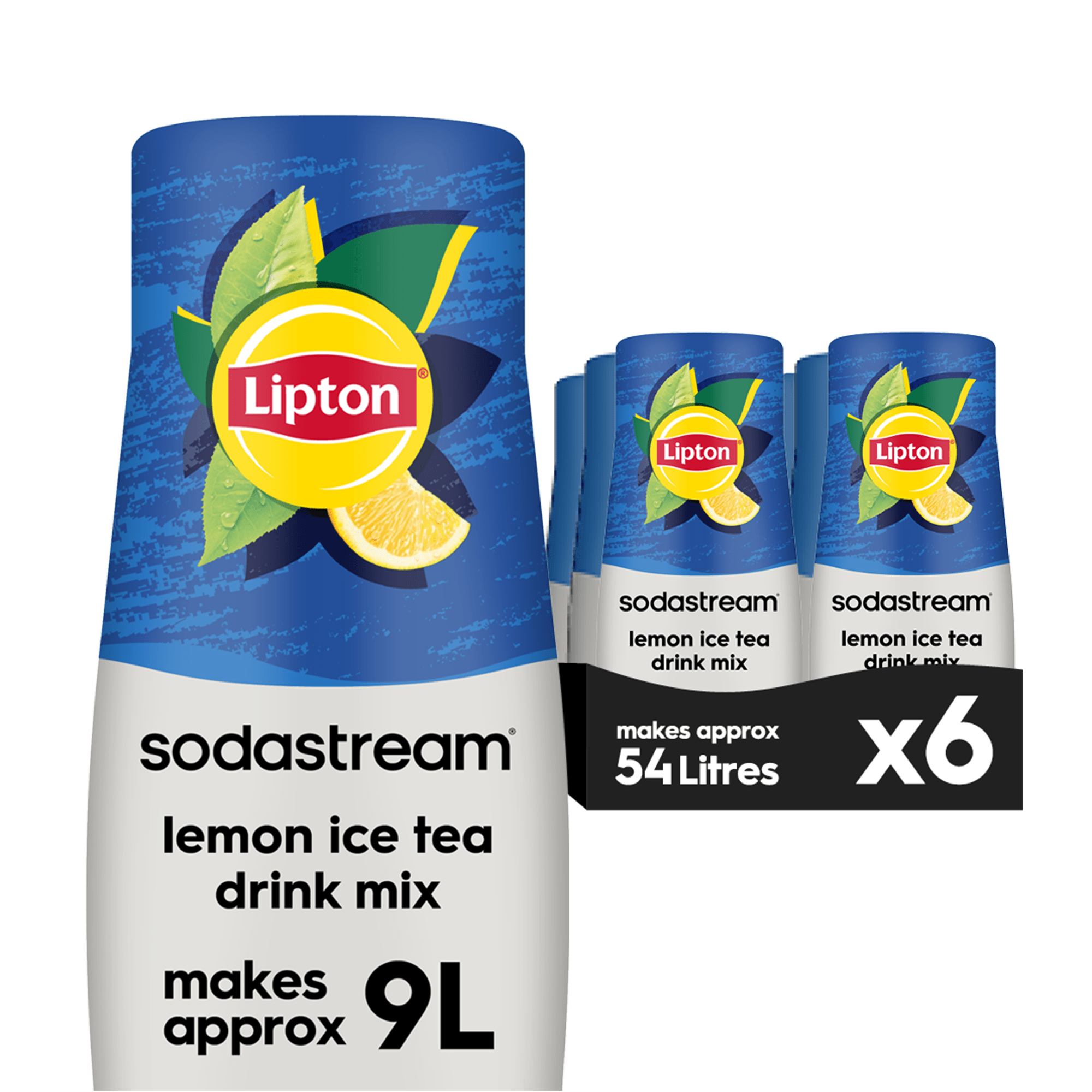 Sodastream Lipton Ice Tea Lemon 6 Pack Syrup Drink Mix 6 x 440ml sodastream