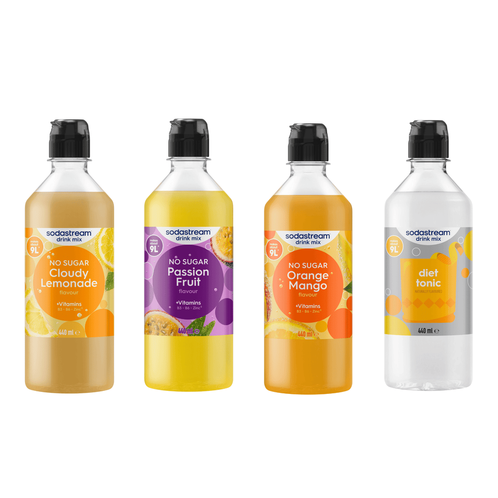 Sodastream Fruits & Mixers Bundle 4 Pack Syrup Drink Mix 4 x 440ml – 1