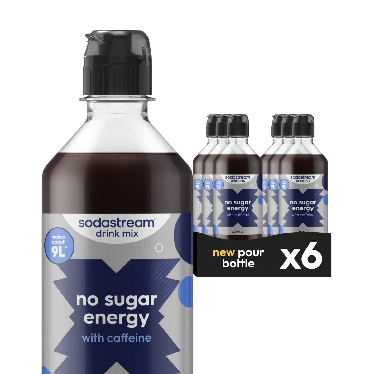 Sodastream Classics® No Sugar Energy 6 Pack Syrup Drink Mix 6 x 440ml sodastream