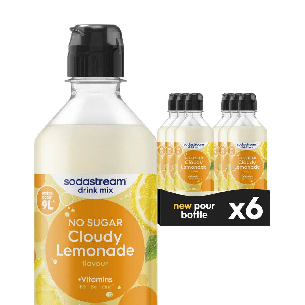 Sodastream Classics Cloudy Lemonade 6 Pack Sugar Free Syrup Drink Mix 440ml