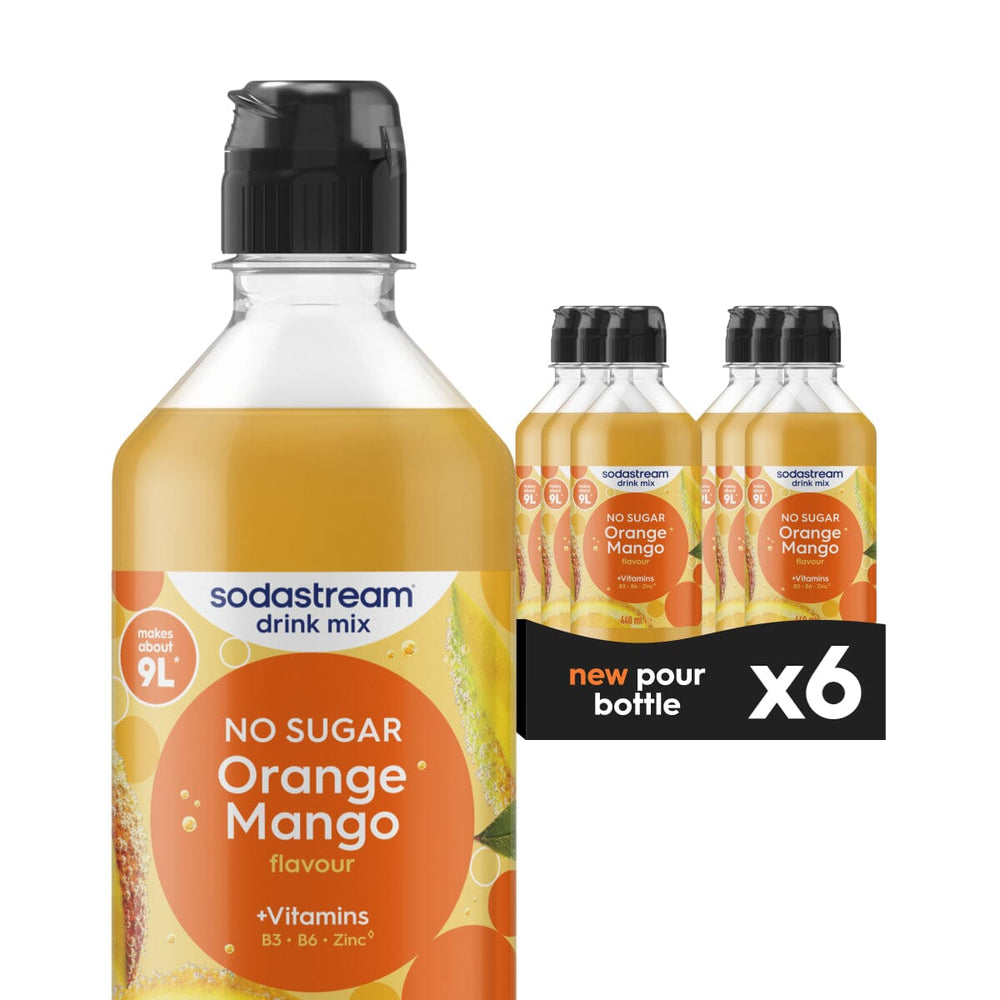 Sodastream Classics Orange & Mango 6 Pack Sugar Free Syrup Drink Mix 440ml – 1