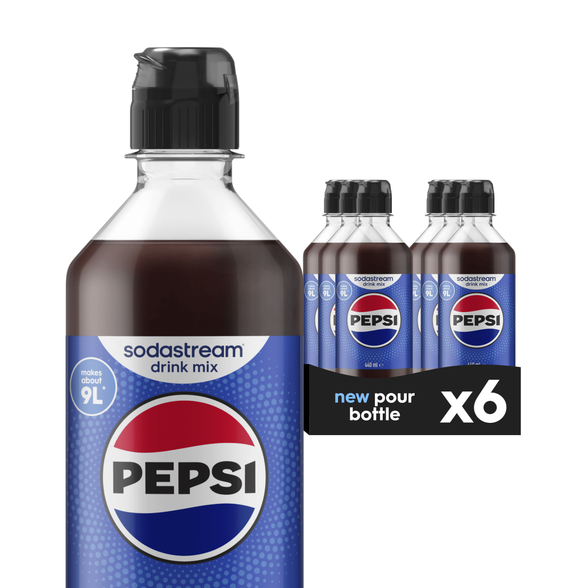 Sodastream Pepsi® 6 Pack Syrup Drink Mix 440ml sodastream
