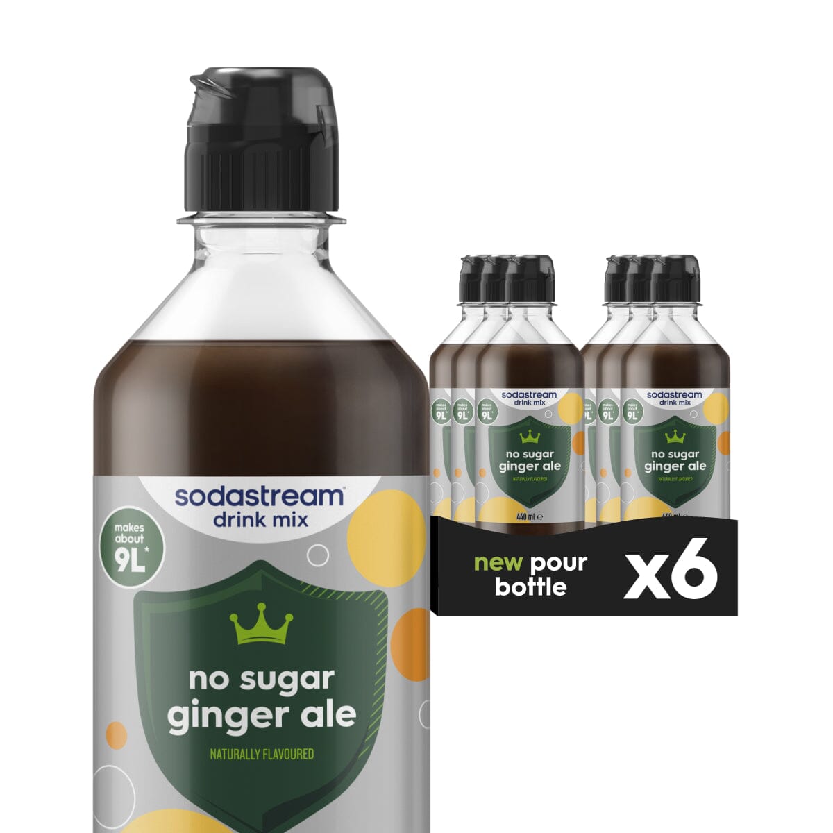 Sodastream Classics® No Sugar Ginger Ale 6 Pack Syrup Drink Mix 6 x 440ml sodastream