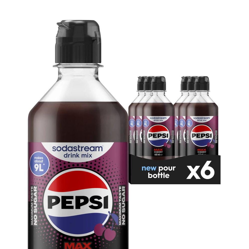 Sodastream Pepsi MAX® 6 Pack Cherry Sugar Free Syrup Drink Mix 440ml