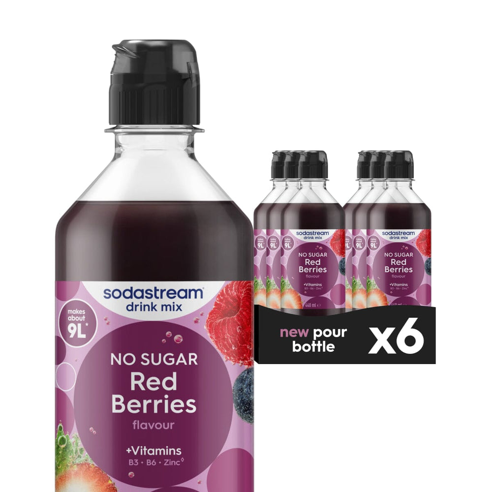 Sodastream Classics® Red Berries No Sugar 6-Pack Syrup Drink Mix 6 x 440ml – 1