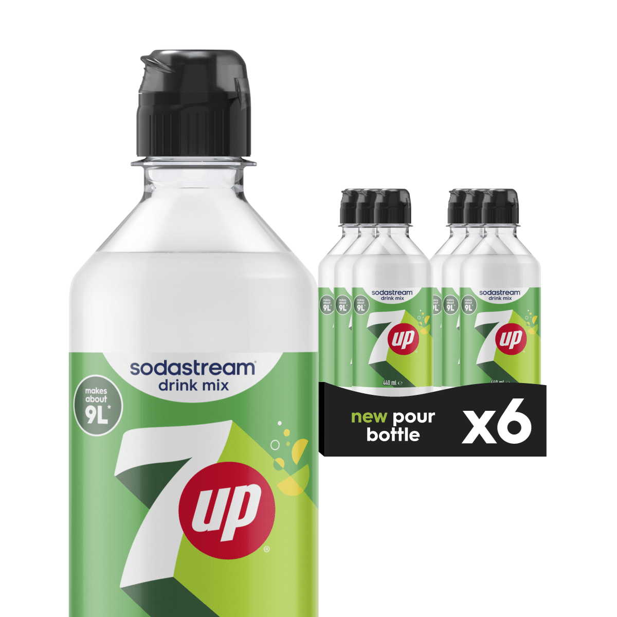Sodastream 7UP® 6 Pack Syrup Drink Mix 440ml sodastream