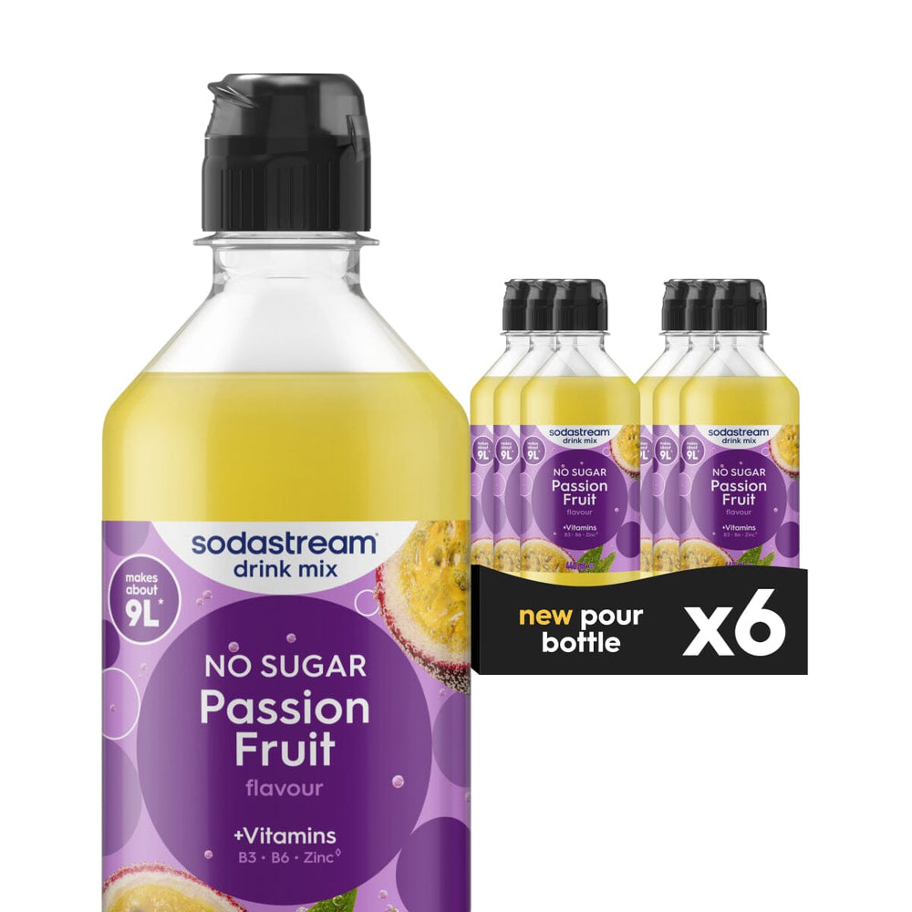 Sodastream Classics Passionfruit 6 Pack Sugar Free Syrup Drink Mix 440ml
