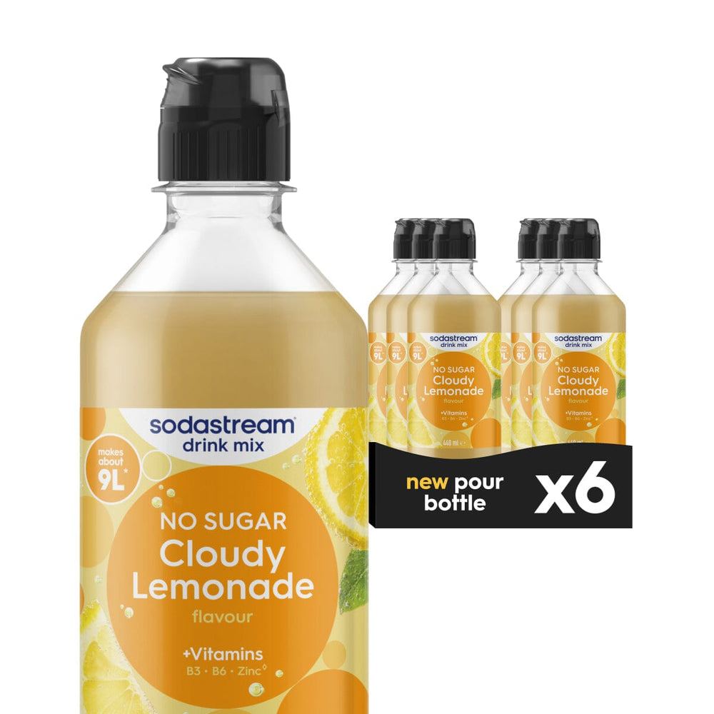 Sodastream Classics Cloudy Lemonade 6 Pack Sugar Free Syrup Drink Mix 440ml