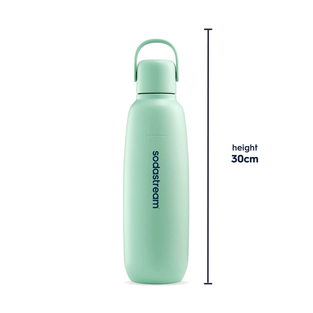Sodastream Fizz & Go Insulated Stainless Steel Sparkling Water Bottle Mint 0.9L