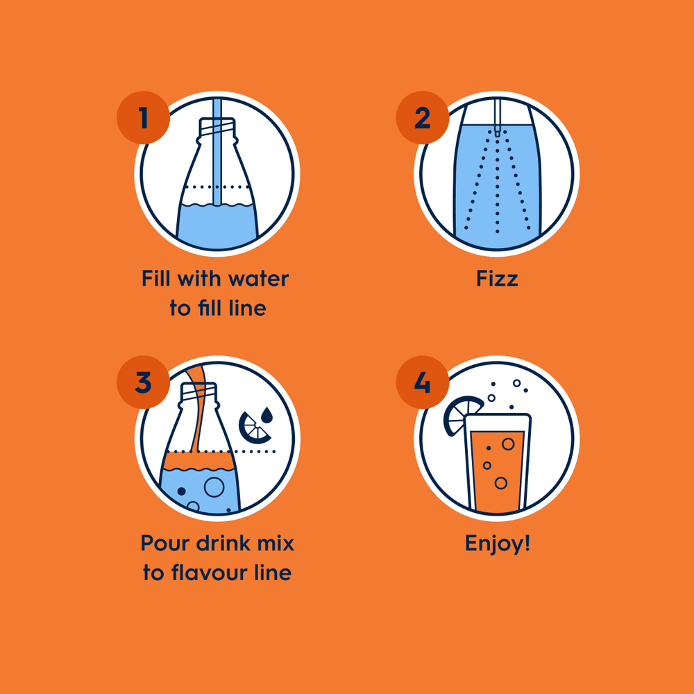 Sodastream Diet Mirinda® Orange 6 Pack Syrup Drink Mix 440ml x 6