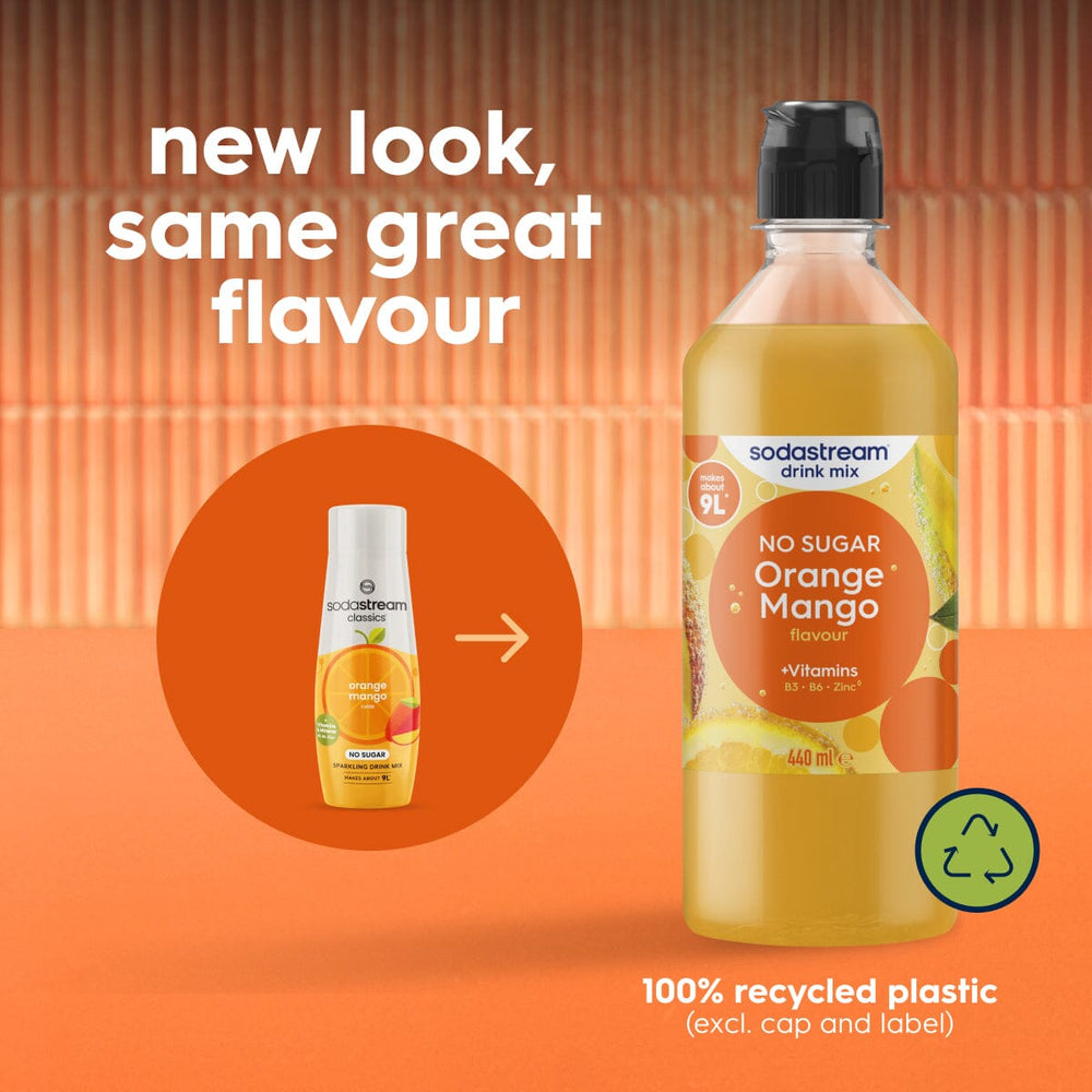 Sodastream Classics Orange & Mango Sugar Free Syrup Drink Mix 440ml