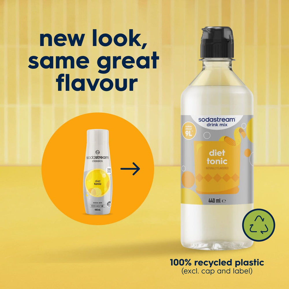 Sodastream Classics Diet Tonic 6 Pack Syrup Drink Mix 440ml