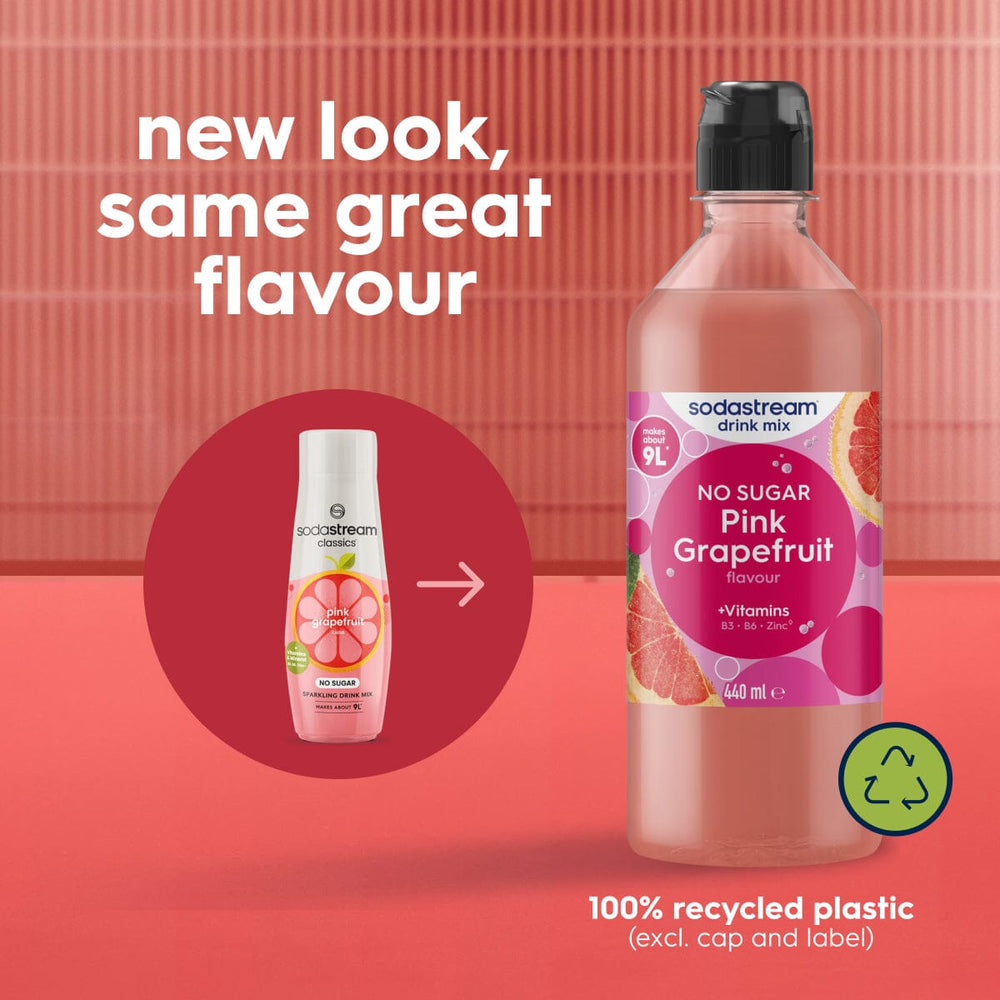 Sodastream Classics® Pink Grapefruit Zero Sugar Syrup Drink Mix 440ml